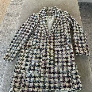 Plaid Tweed Coat
